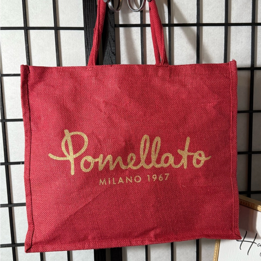 Pomellato Red and Gold Tote Bag